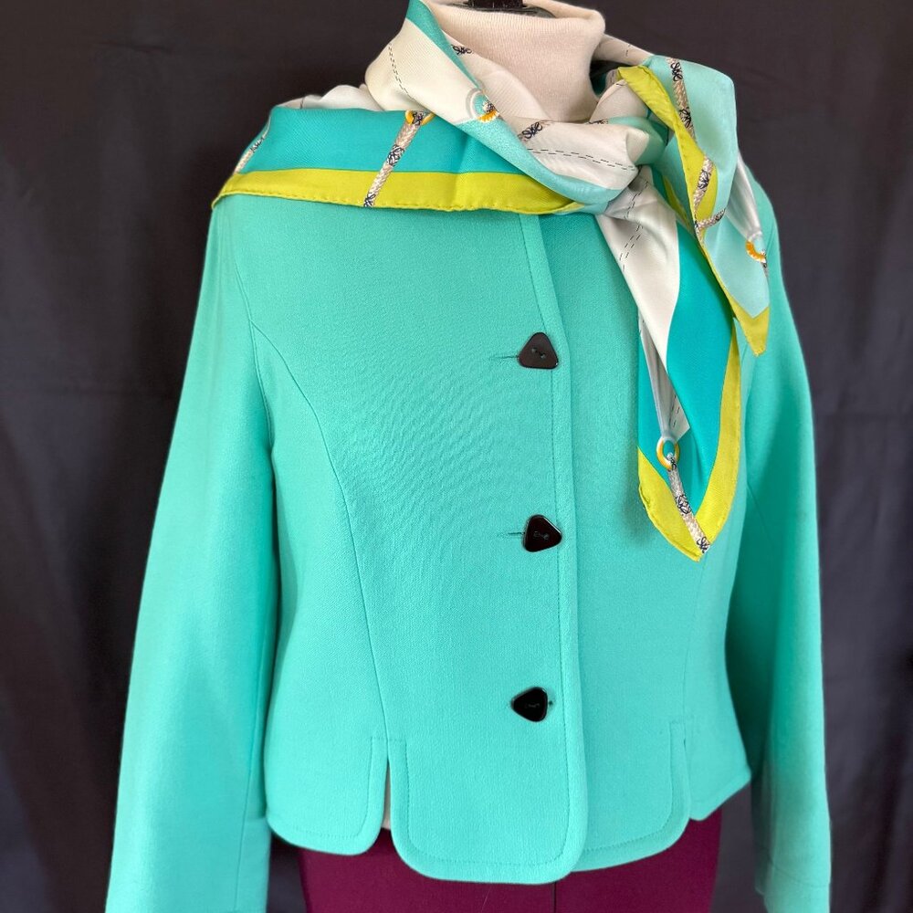 HERO de Paris pure wool designer jacket, Acqua